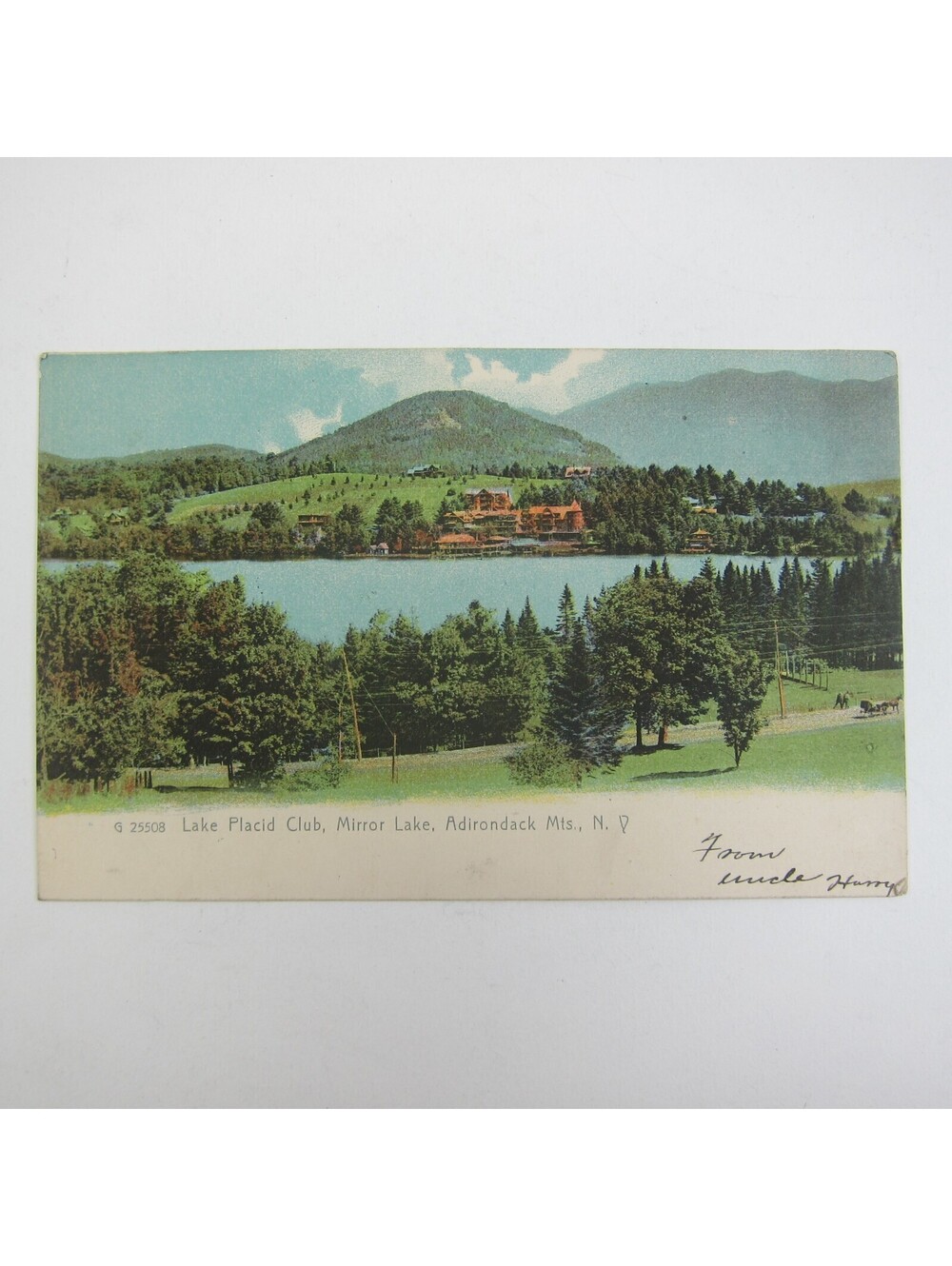 Postcard New York Adirondack Mountains Lake Placid Club Mirror Antique 1909 RARE